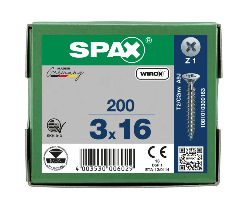 SPAX Universele Schroef Verzinkt VK Voldraad 200st