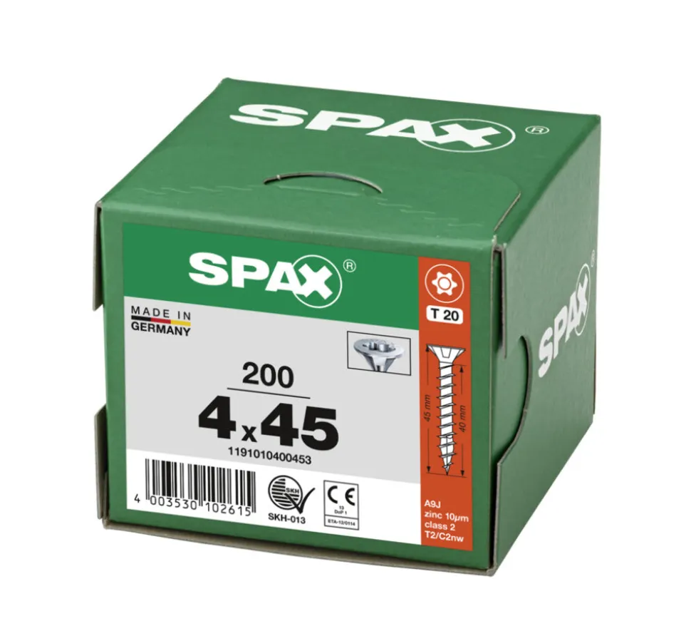SPAX Universele Schroef Verzinkt VK Voldraad 200st