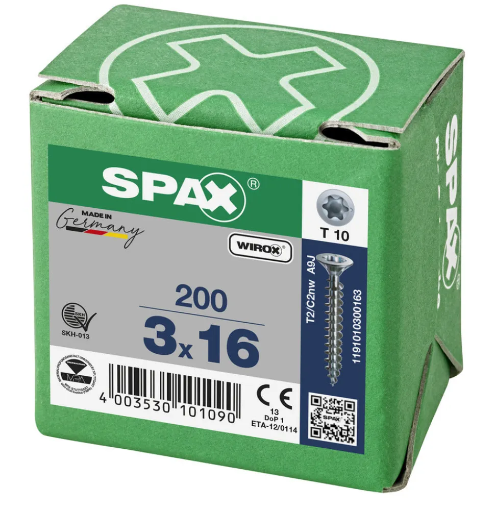 SPAX Universele Schroef Verzinkt VK Voldraad 200st