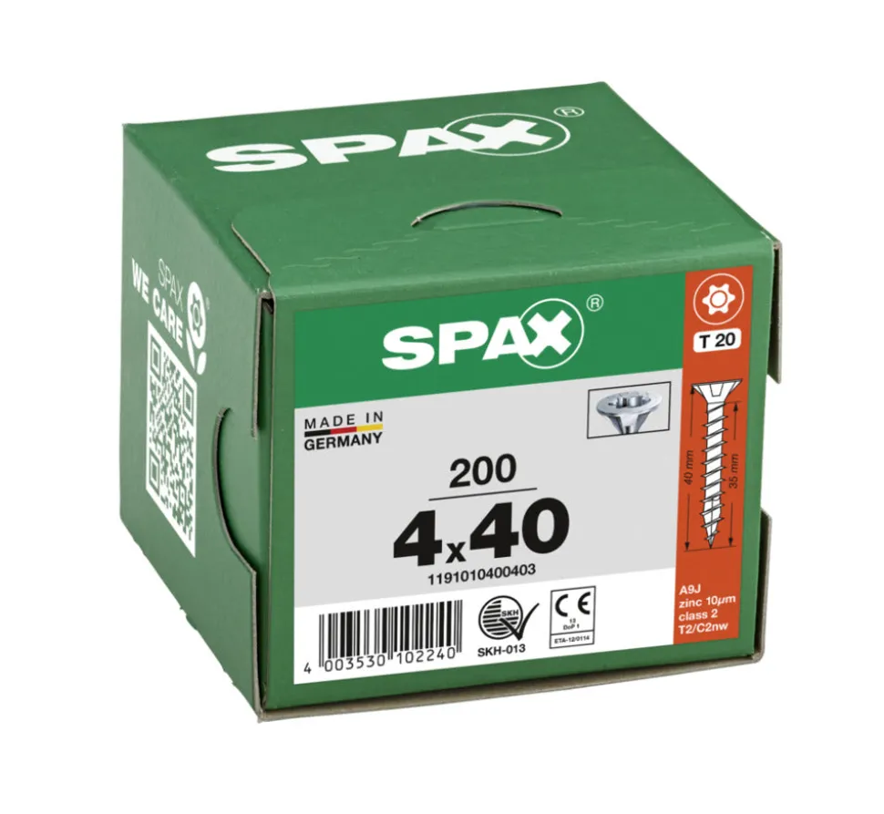 SPAX Universele Schroef Verzinkt VK Voldraad 200st