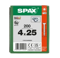 SPAX Universele Schroef Verzinkt VK Voldraad 200st