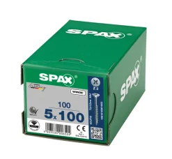 SPAX Universele Schroef Verzinkt VK 5x100mm Deeldraad PZ2 100st