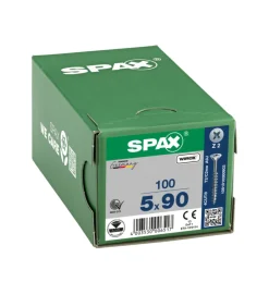 SPAX Universele Schroef Verzinkt VK 5x90mm Deeldraad PZ2 100st
