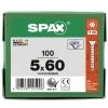 SPAX Universele Schroef Verzinkt VK 5x60mm Voldraad T-STAR Plus T20 100st