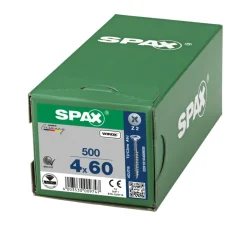 SPAX Universele Schroef Verzinkt VK 4x60mm Deeldraad PZ2 500st
