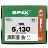 SPAX Universele Schroef Verzinkt VK 6x130mm Deeldraad T-STAR Plus T30 100st