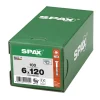 SPAX Universele Schroef Verzinkt VK 6x120mm Deeldraad T-STAR  Plus T30 100st