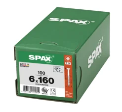 SPAX Universele Schroef Verzinkt VK 6x160mm Deeldraad T-STAR Plus T30 100st