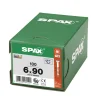 SPAX Universele Schroef Verzinkt VK 6x90mm Deeldraad T-STAR Plus T30 100st