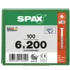 SPAX Universele Schroef Verzinkt VK 6x200mm Deeldraad T-STAR Plus T30 100st