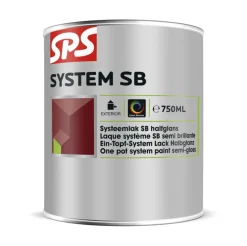 SPS Halfglans Lak System SB Wit 0,75L