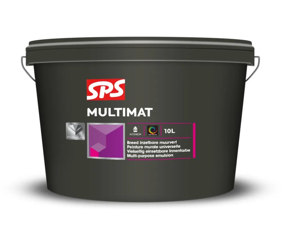 SPS Muurverf Multimat Wit P 10L