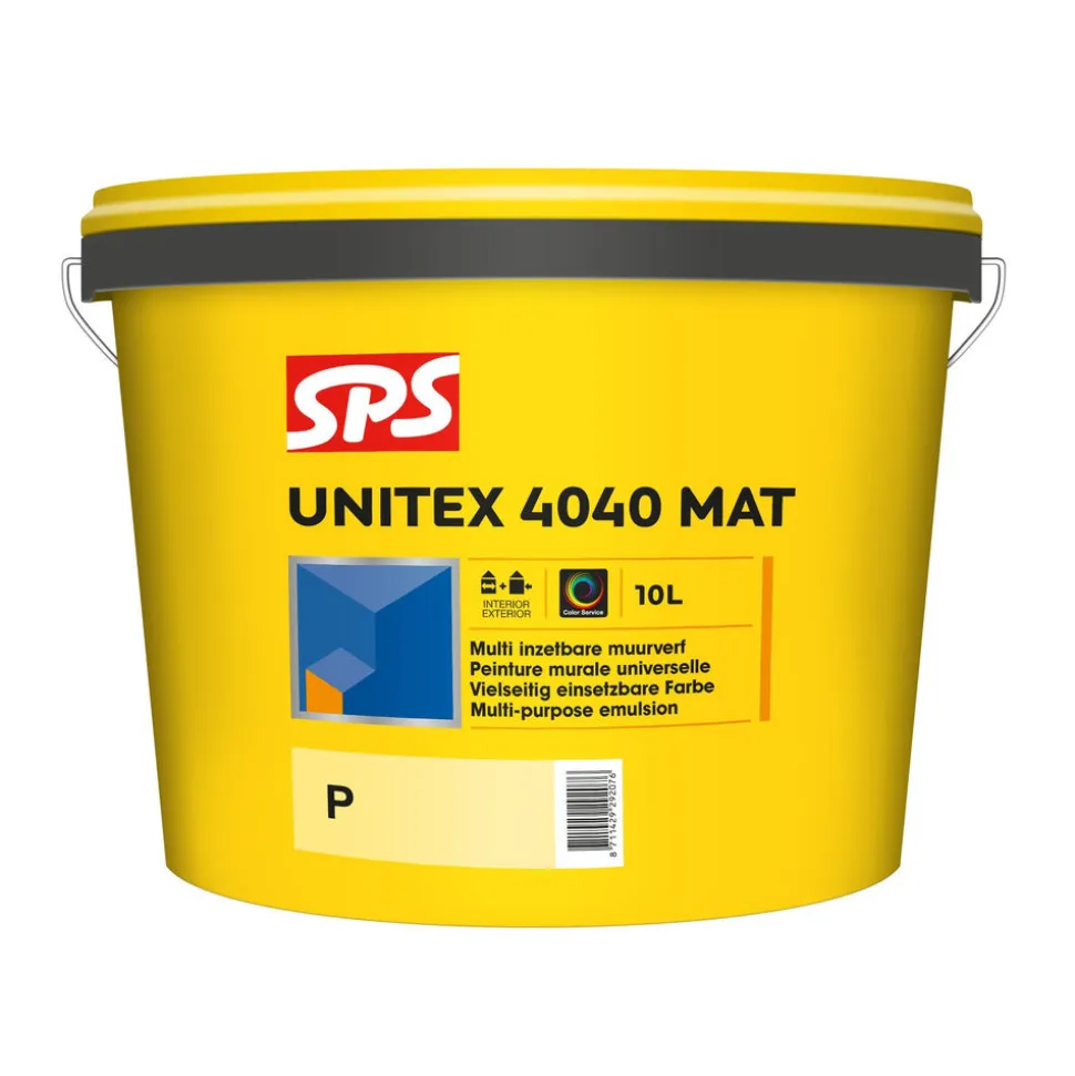 SPS Muurverf Unitex 4040 Mat Wit/Mengbasis P 10L