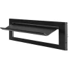 StarX Briefplaat Met Tuimelklep Aluminium Zwart