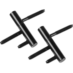 StarX Inboorpaumelle Zwart 75x14mm Voor Houten Kozijnen 2stuks