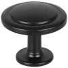 StarX Knop Vlak Rond Zwart 32mm