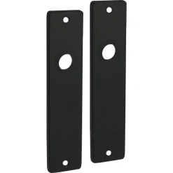 StarX Kortschild Blind Aluminium Zwart 2stuks