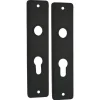 StarX Kortschild PC55 Aluminium Zwart 2stuks