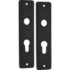 StarX Kortschild PC55 Aluminium Zwart 2stuks