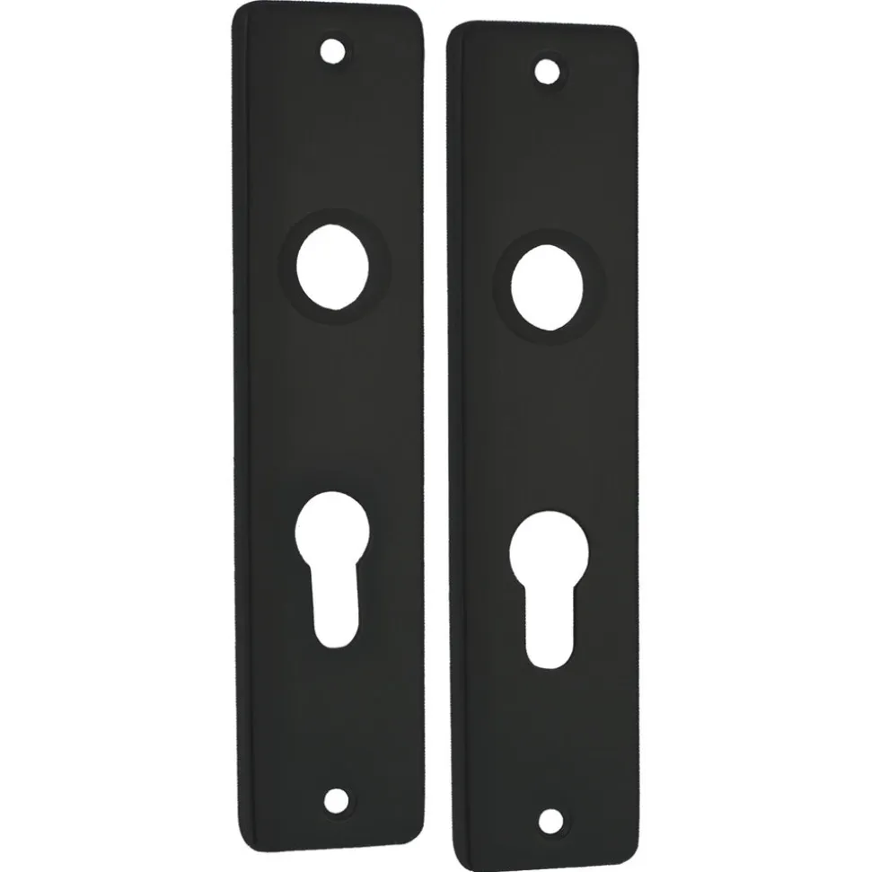 StarX Kortschild PC55 Aluminium Zwart 2stuks