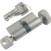 StarX Profielcilinder Vernikkeld 60mm Met Knop SKG2