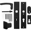 StarX Veiligheidsbeslag Duwer/Kruk/Kortschild PC55/72 SKG3 Aluminium Zwart