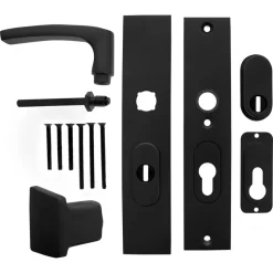 StarX Veiligheidsbeslag Duwer/Kruk/Kortschild PC55/72 SKG3 Aluminium Zwart