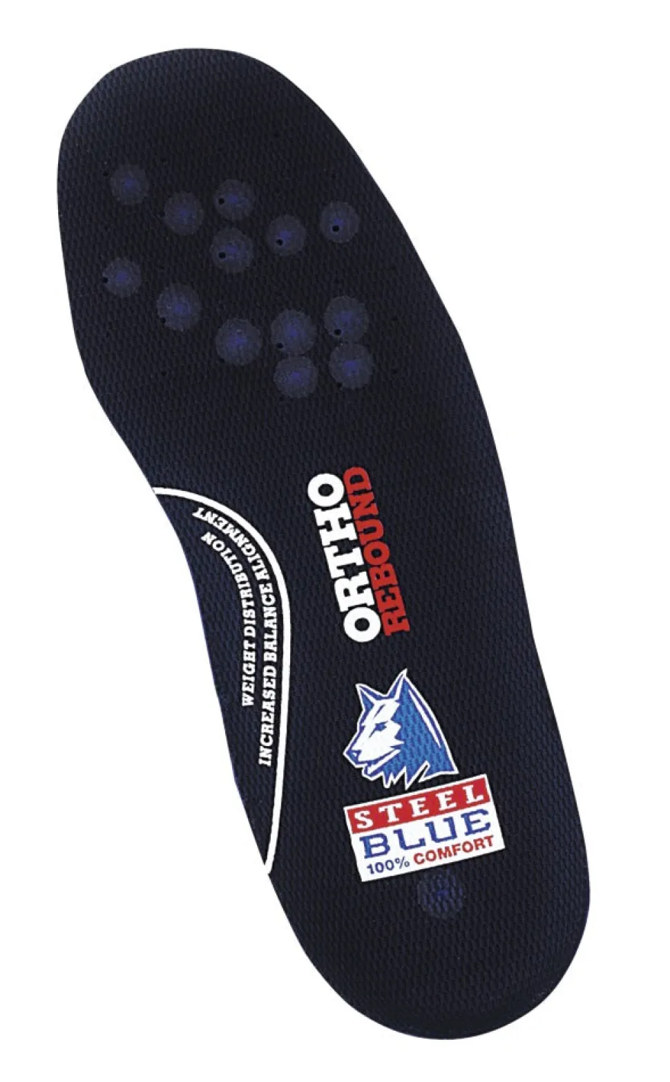 Steel Blue Inlegzool Ortho Rebound Zwart Maat 45
