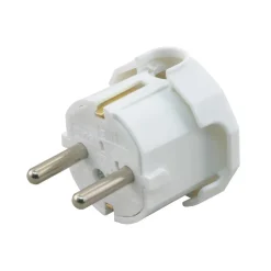 Stekker Wit 38x40x63mm 10/16A Met Zij-Invoer Randaarde