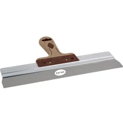 Super Prof Pure Spackmes Aluminium RVS Met lederen-Greep 220mm