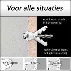 Toggler Alligator Plug Met Flens Nylon 40st