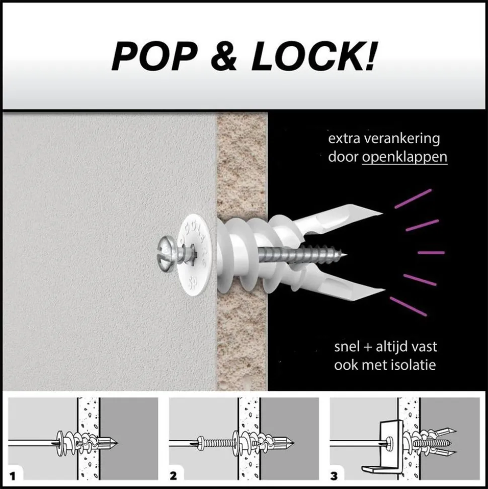 Toggler SP Gipsplaatplug Plaatdikte 9,5-15mm 40st