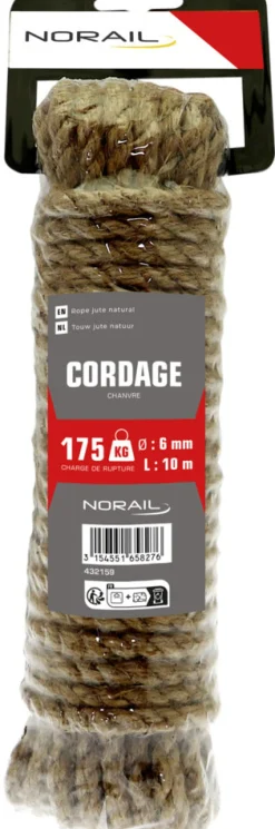 Touw jute natuur 6mm 10meter