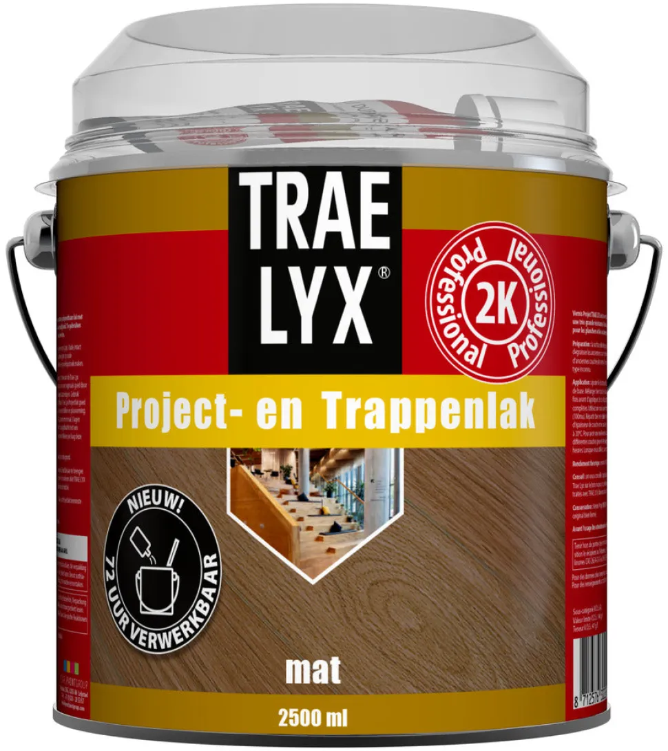 Trae Lyx Project-en Trappenlak Mat 2K 2,5L
