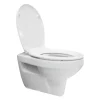 Trevi Wandcloset met Toiletzitting Randloos Diepspoel Glanzend Wit 53cm