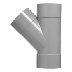 T-Stuk PVC 3x lijmmof wanddikte 3,2 mm Ø 110x50 mm 45° KOMO-keur