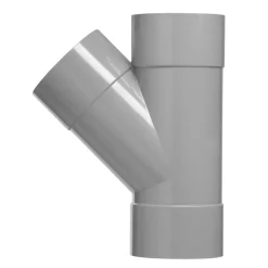 T-Stuk PVC 3x lijmmof wanddikte 3,2 mm Ø 110x40 mm 45° KOMO-keur
