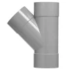 T-Stuk PVC 3x lijmmof wanddikte 3,2 Ø 125x125 mm 45° KOMO-keur