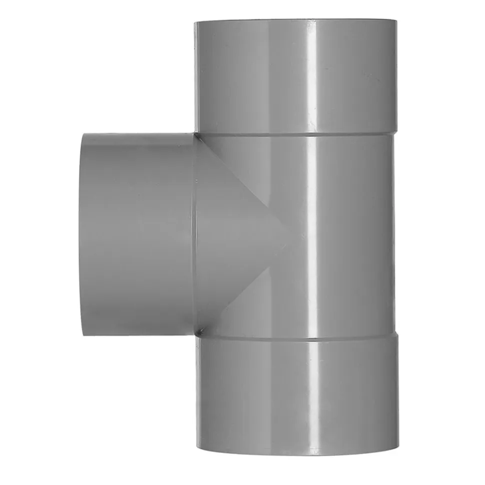 T-stuk PVC 3x lijmmof wanddikte 3,25mm Ø90x90mm 88° KOMO-keur