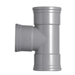 T-Stuk PVC 3x manchetmof Ø 110x110 mm 87° KOMO-keur
