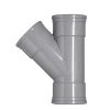 T-Stuk PVC 3x manchetmof Ø 110x110 mm 45° KOMO-keur