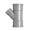 T-Stuk PVC 3x manchetmof Ø 125x110 mm 45° KOMO-keur