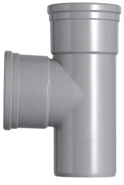 T-Stuk PVC 2x manchetmof Ø 110x110 mm 87° KOMO-keur
