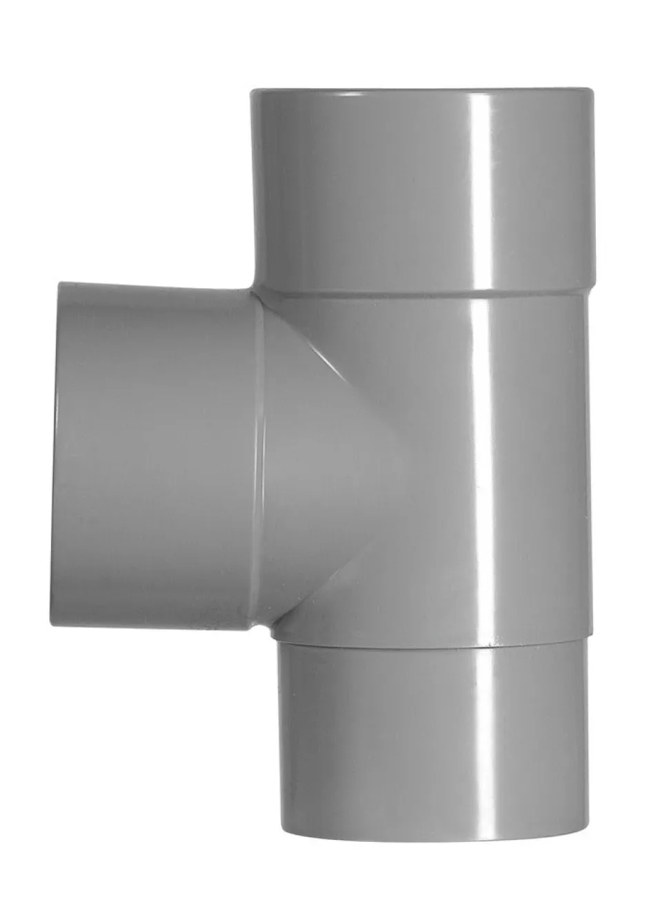 T-Stuk PVC 2x mof/verjonging spie-eind Ø 70 mm 90° t.b.v. HWA