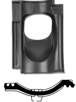 Ubbink Dakdoorvoerpan Kunststof Zwart 25-45° Ø110-131mm