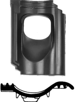 Ubbink Dakdoorvoerpan Kunststof Zwart 25-45° Ø110-131mm