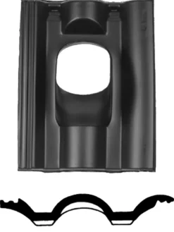 Ubbink Dakdoorvoerpan Neroma Kunststof Zwart 25-45° Ø110-131mm
