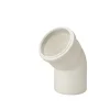 Ubbink Rolux Bocht Enkelwandig Polypropyleen Wit 45° Ø80mm