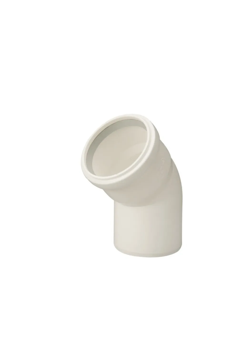 Ubbink Rolux Bocht Enkelwandig Polypropyleen Wit 45° Ø80mm
