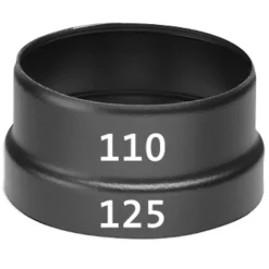 Ubbink Verloopstuk Kunststof Zwart tbv Dakdoorvoerpan Ø110mm 15-55° Ø110-125mm